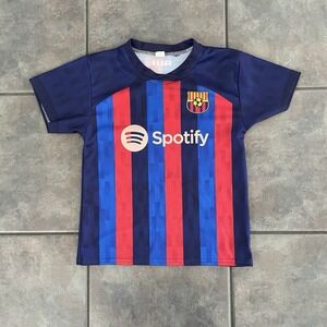 Toddler 5 Years 9 Lewandowski Polyester Red Blue Stripe Short Slevee‎ Top